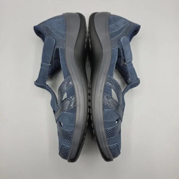 Orthofeet Juno Shoes Womens 9 Navy Blue T Strap Comfort Mary Jane Adjustable - Picture 8 of 12